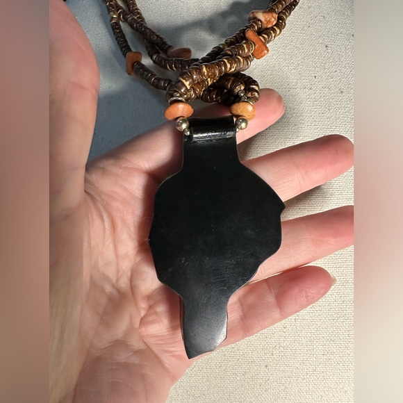 Chunky artisan style pendant necklace - Picture 5 of 8